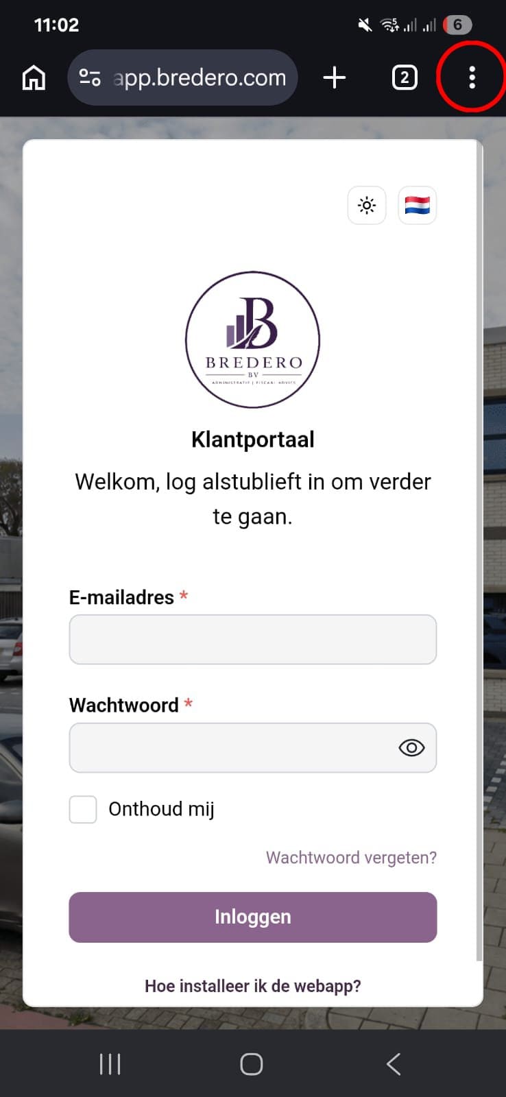 Android installatie stap 1