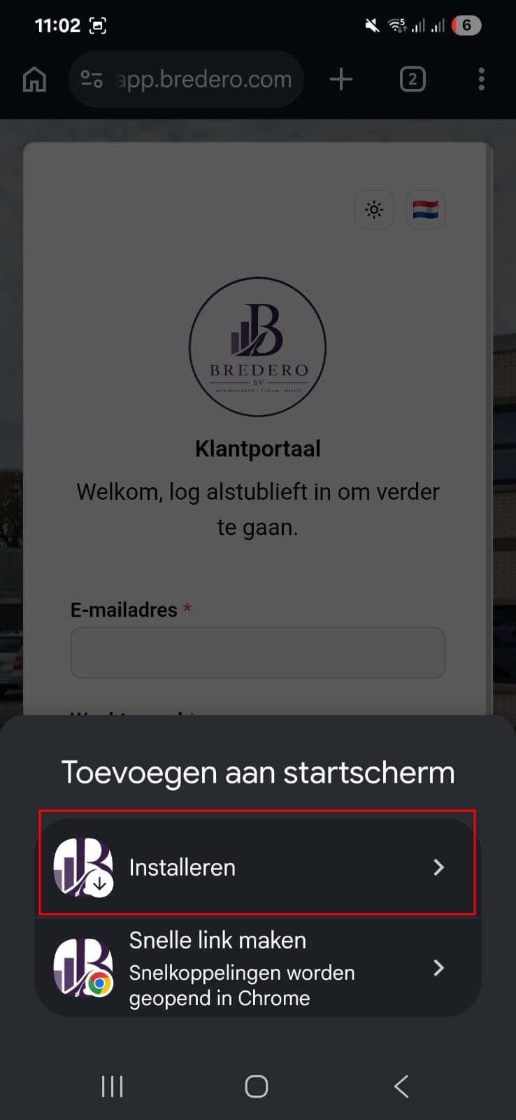 Android installatie stap 3