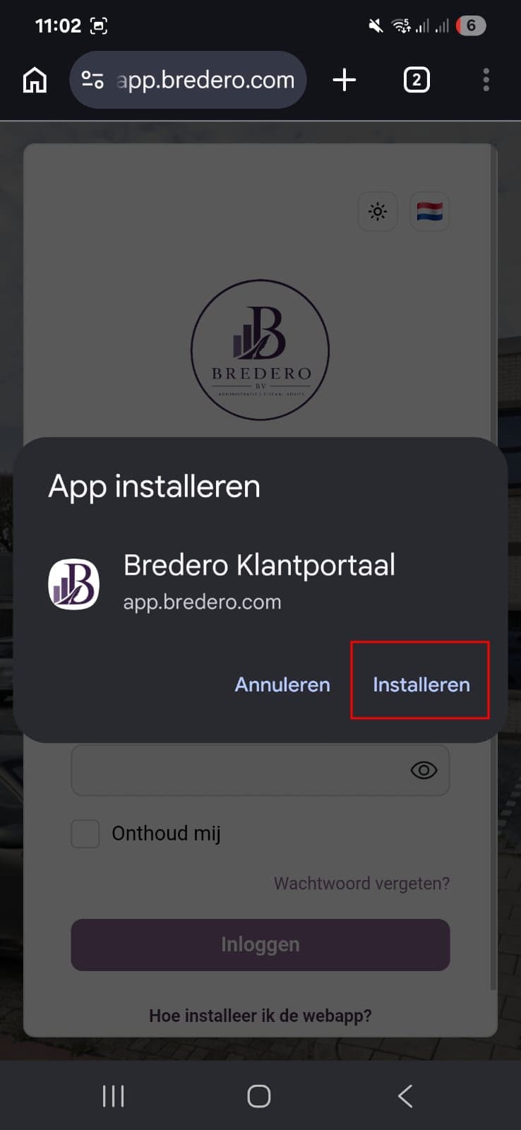 Android installatie stap 4